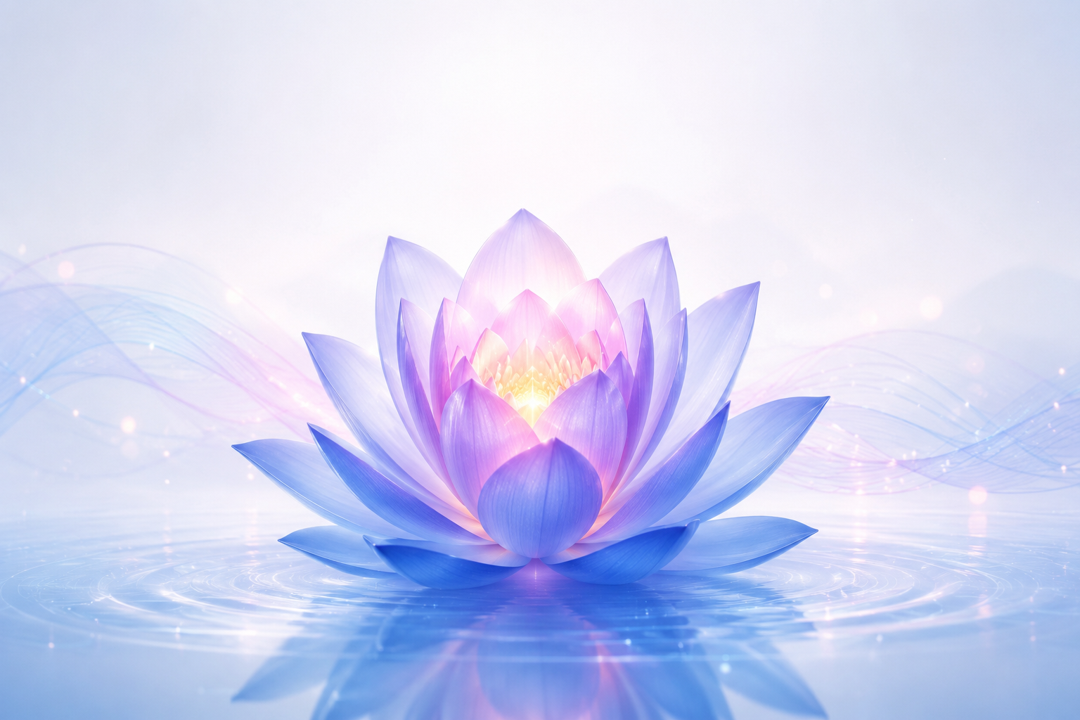 Flor de lótus luminosa — identidade Lotus Flow